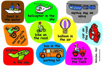 Vehicles Language Set Board