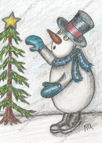 Snowman Greeting Card 10