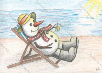 Snowman Greeting Card 7