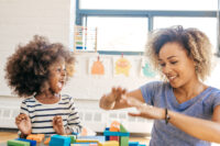 Speech therapy activities for an autistic child.